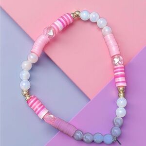 pink claybead bracelet